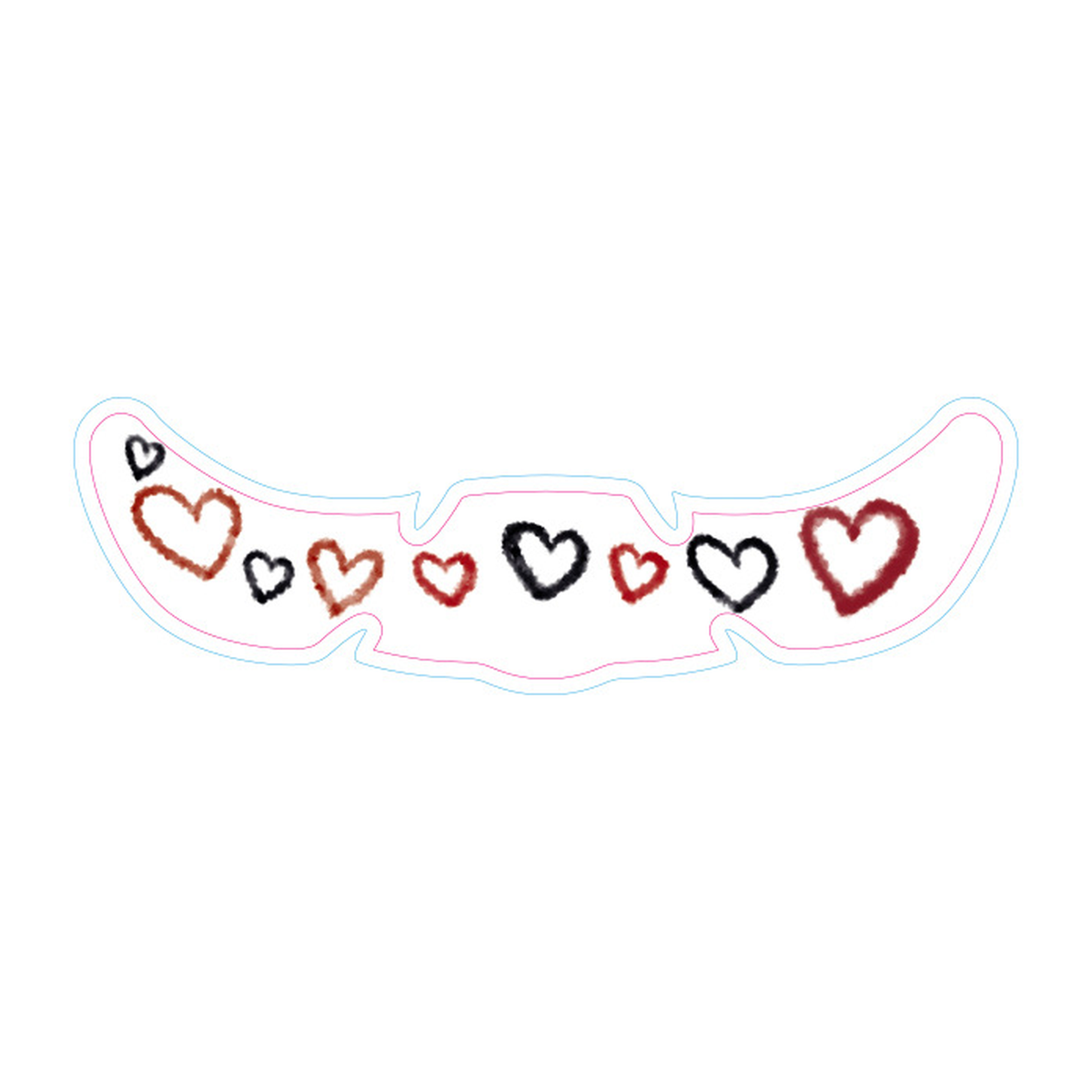 Grunge Hearts Halloween Tattoo