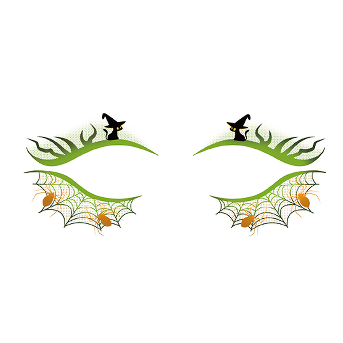 Witch Cat Halloween Eye Tattoo