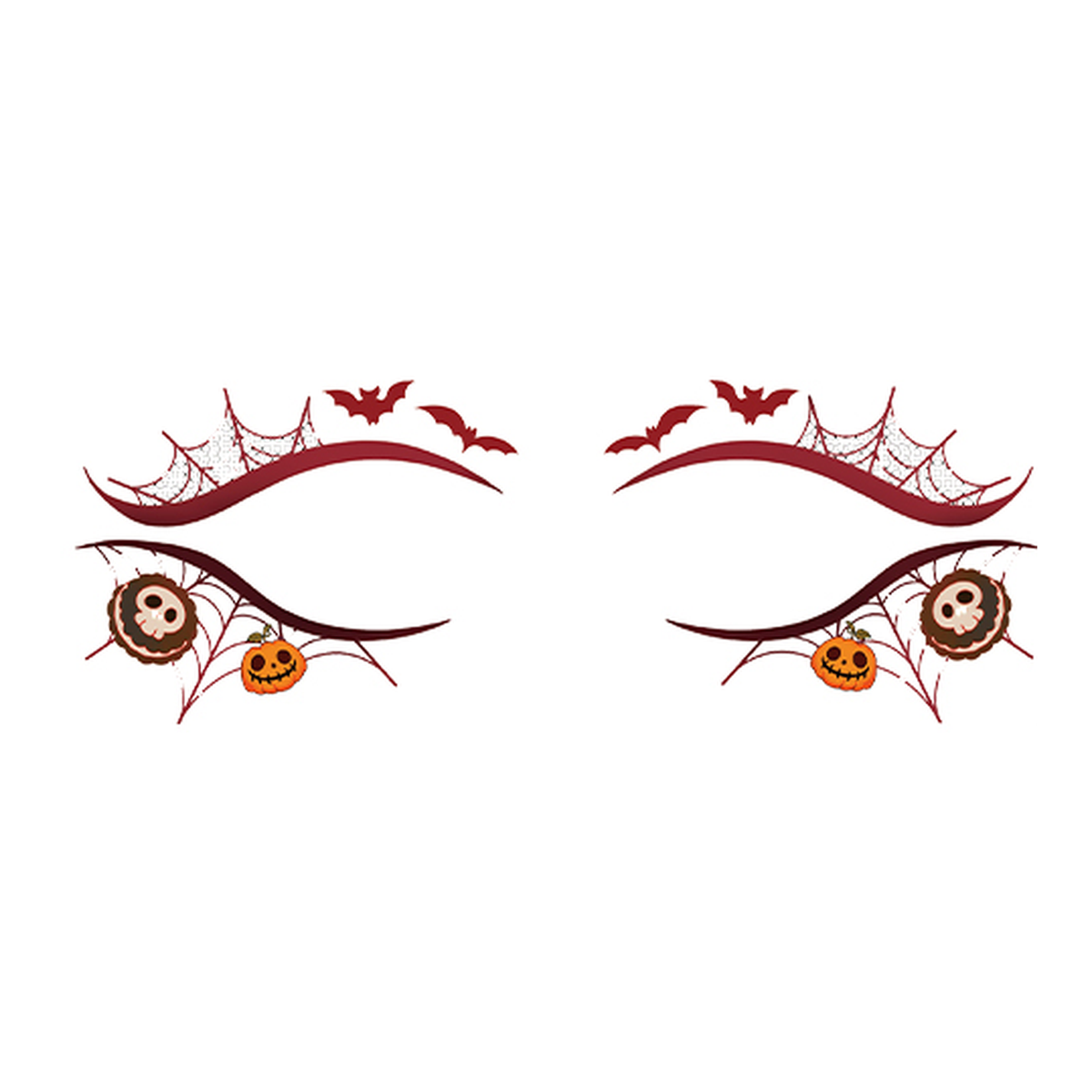 Pumpkin Skull Halloween Eye Tattoo