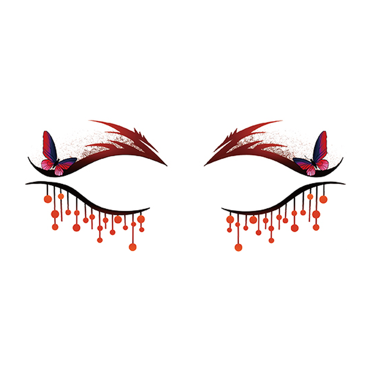 Butterfly Halloween Eye Tattoo