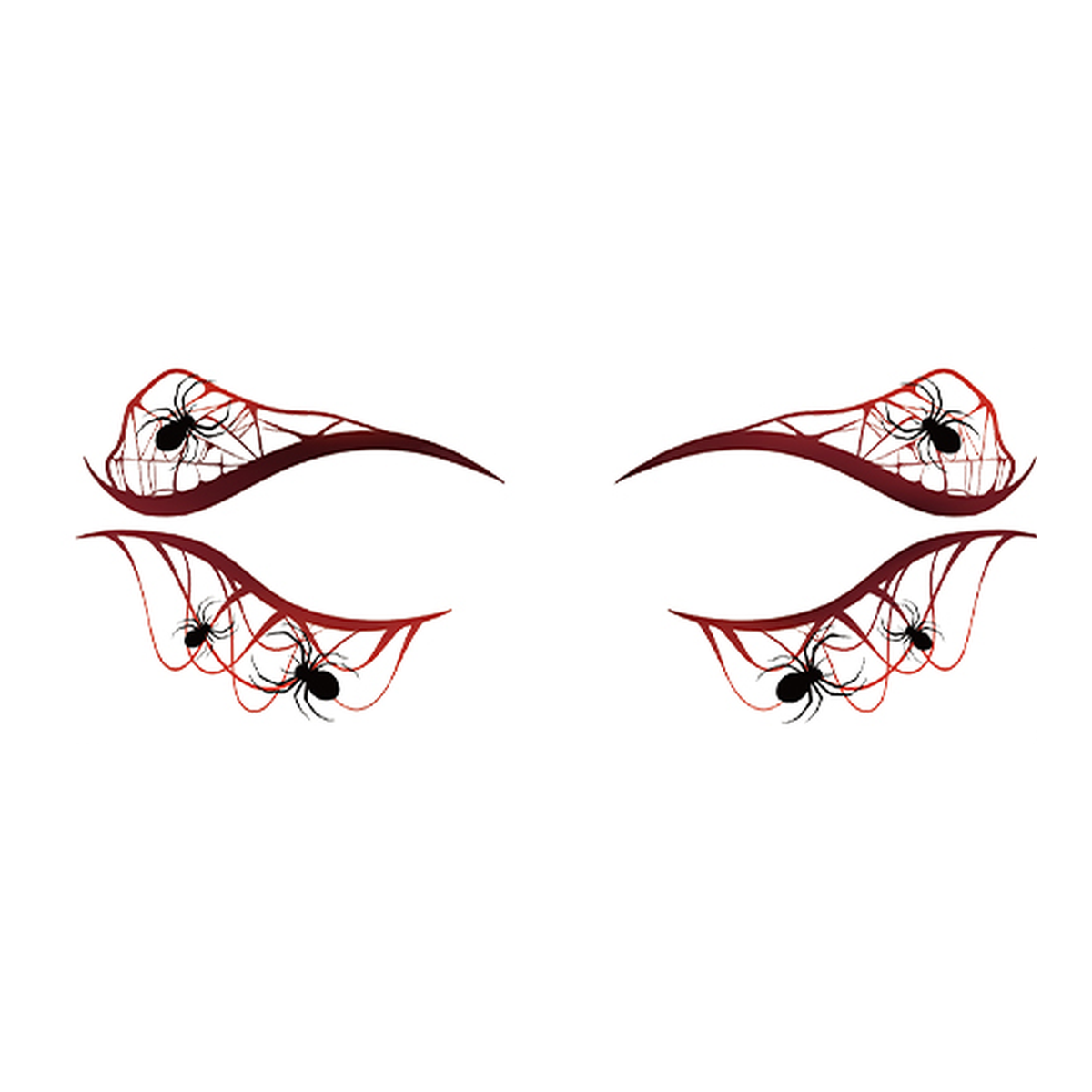 Red Spider Halloween Eye Tattoo