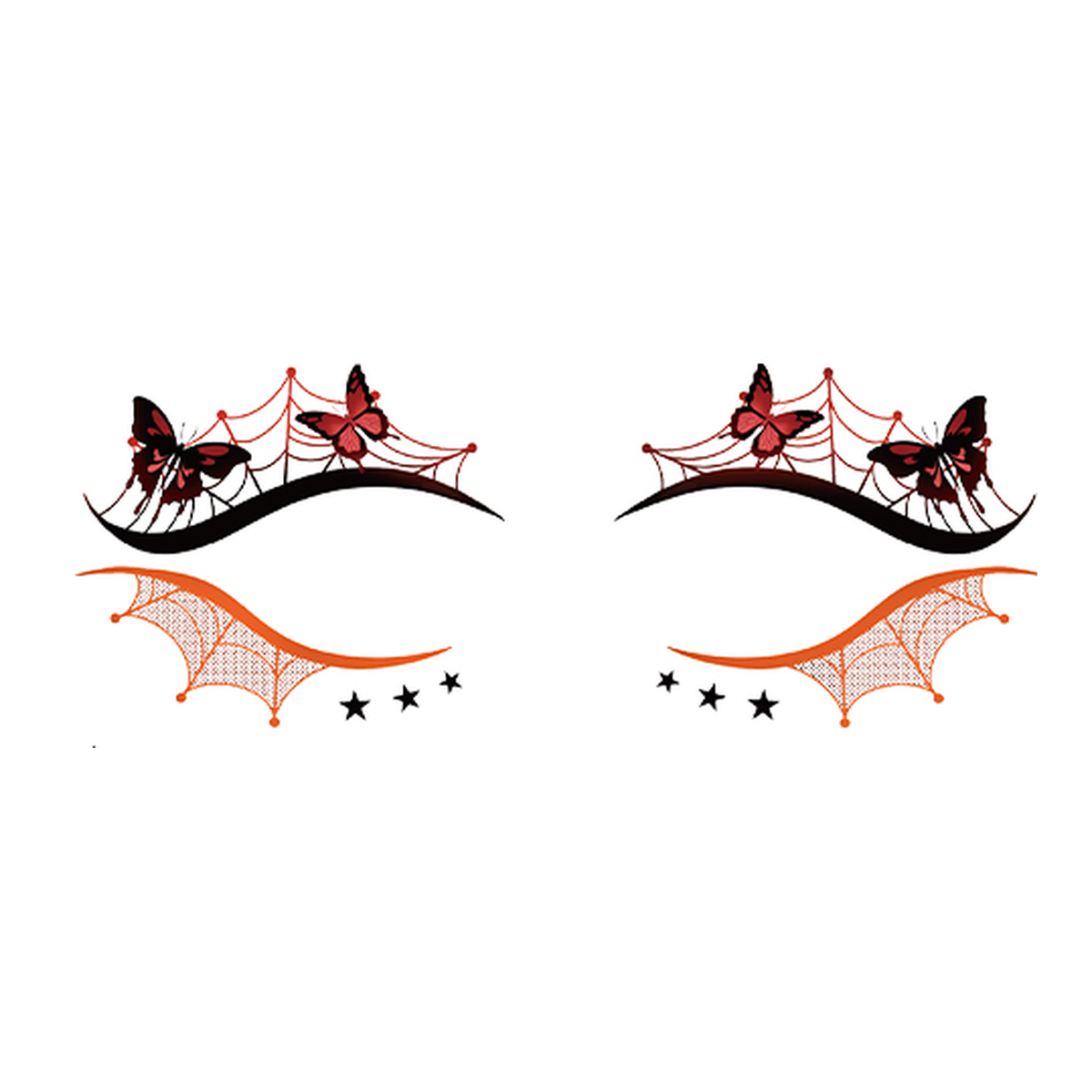 Star Web Butterfly Halloween Eye Tattoo