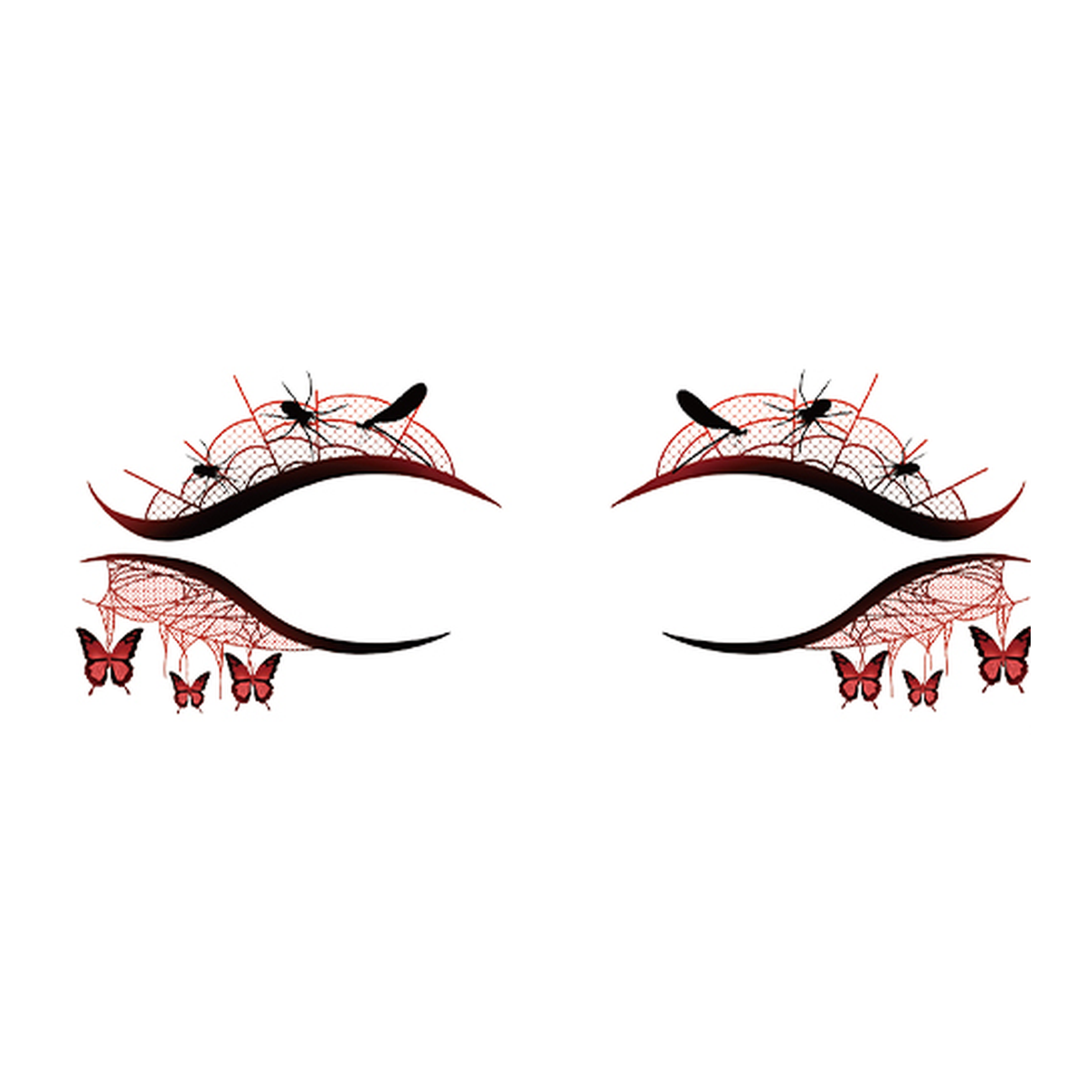 Spider Butterfly Halloween Eye Tattoo