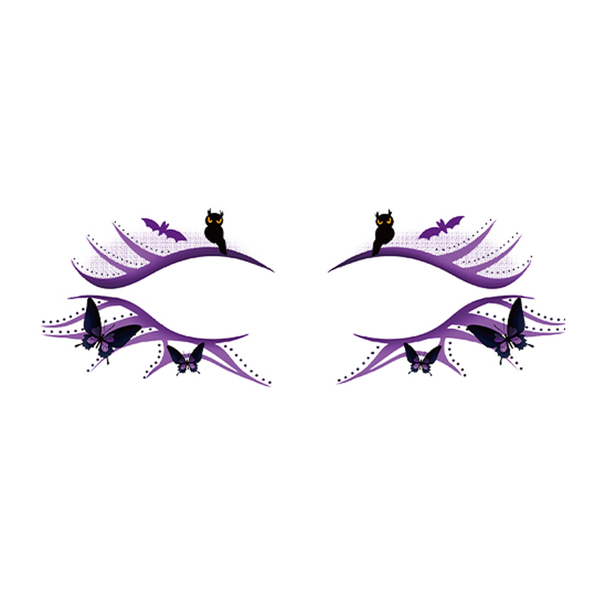 Owl Butterfly Halloween Eye Tattoo