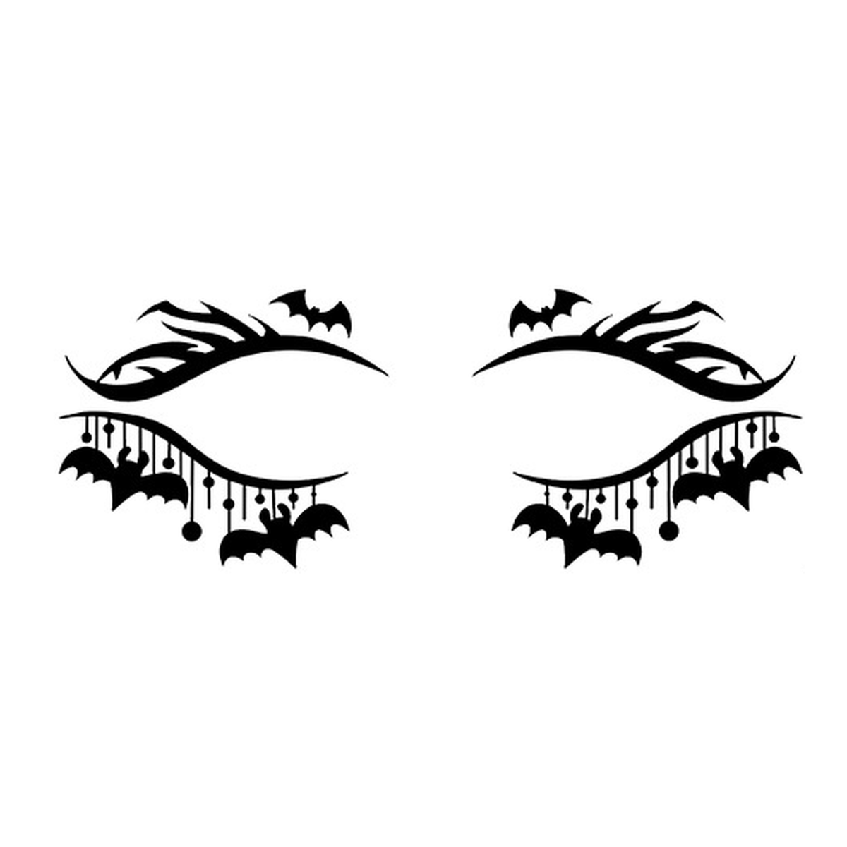 Charm Bat Halloween Eye Tattoo