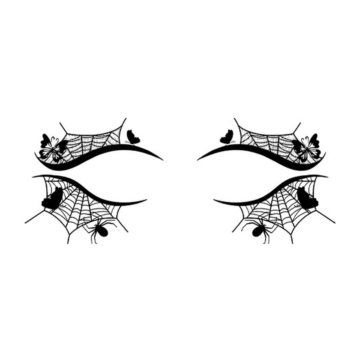 Spider Web Butterfly Halloween Eye Tattoo