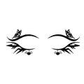 Spider Butterfly Halloween Eye Tattoo