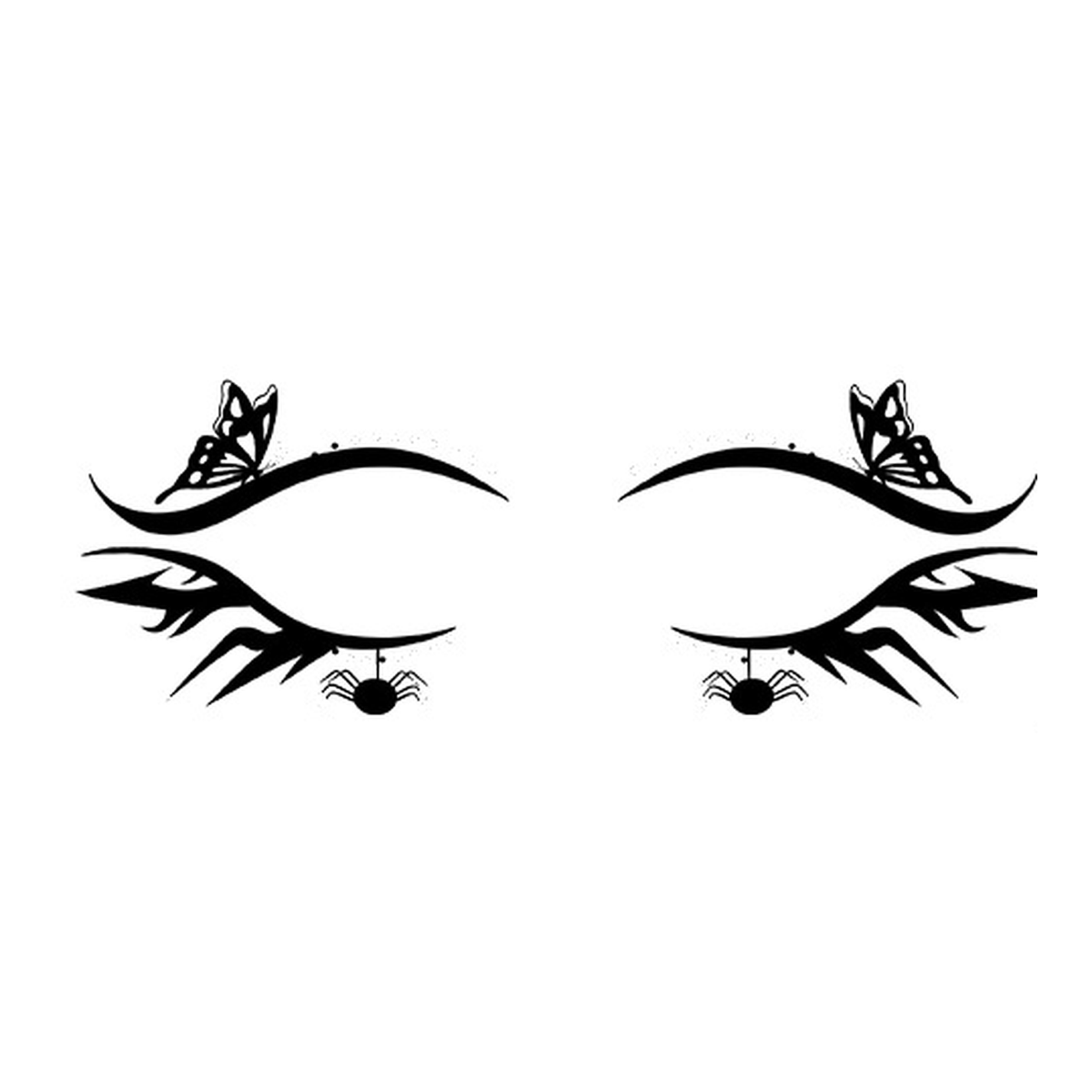 Spider Butterfly Halloween Eye Tattoo