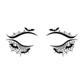 Bat Web Halloween Eye Tattoo