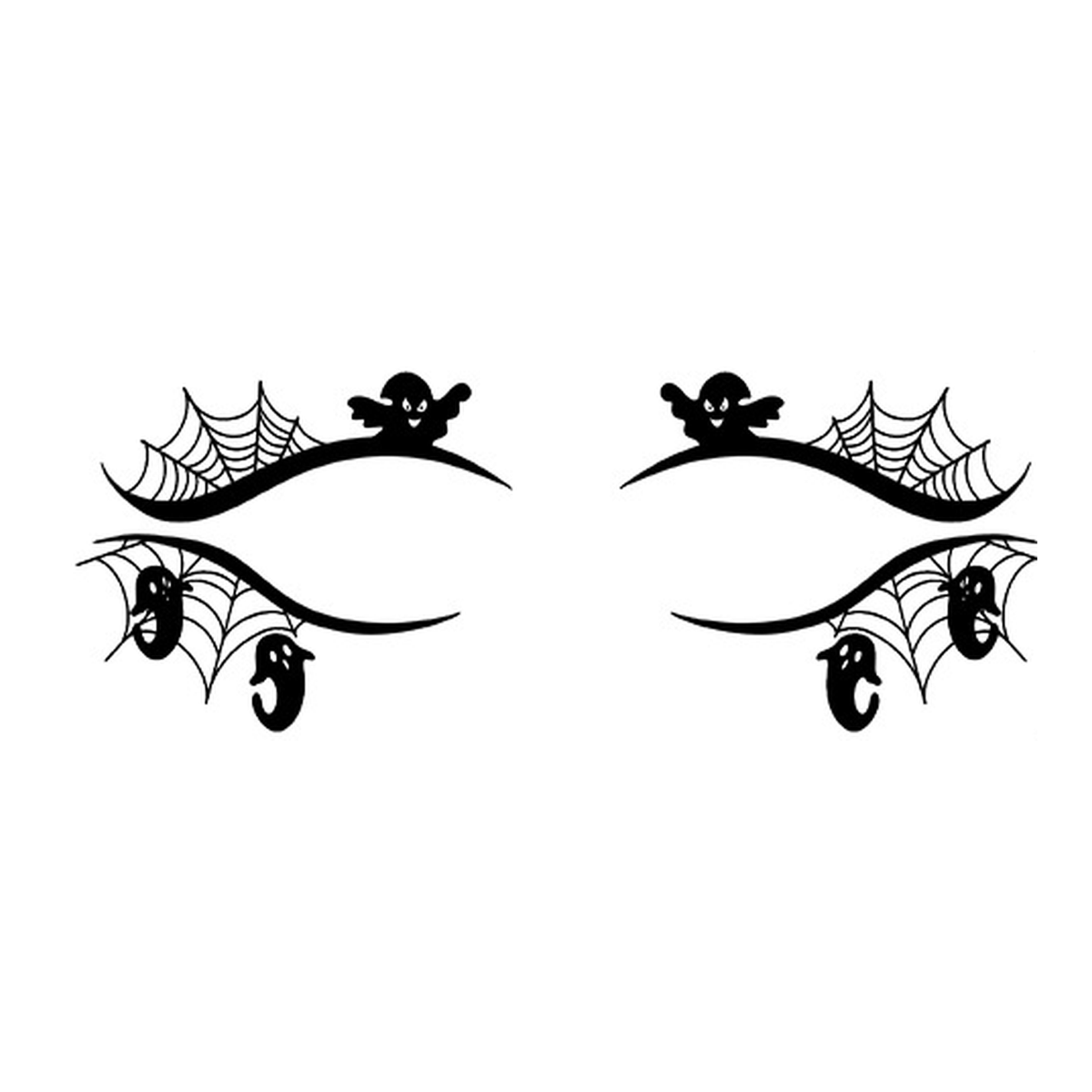 Ghost Spider Web Halloween Eye Tattoo