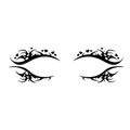 Heart Tribal Halloween Eye Tattoo