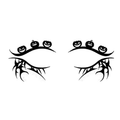 Pumpkin Face Halloween Eye Tattoo