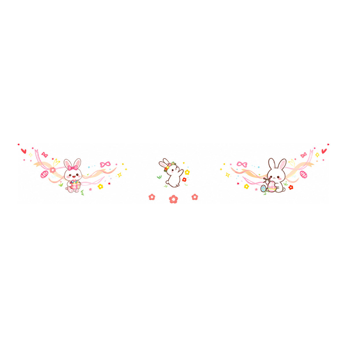 Flower Bunny Easter Washi