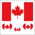 Canada Flag Heart Face Tattoos