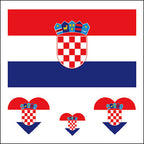 Croatia Flag Heart Face Tattoos
