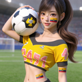 Ecuador Flag Heart Face Tattoos