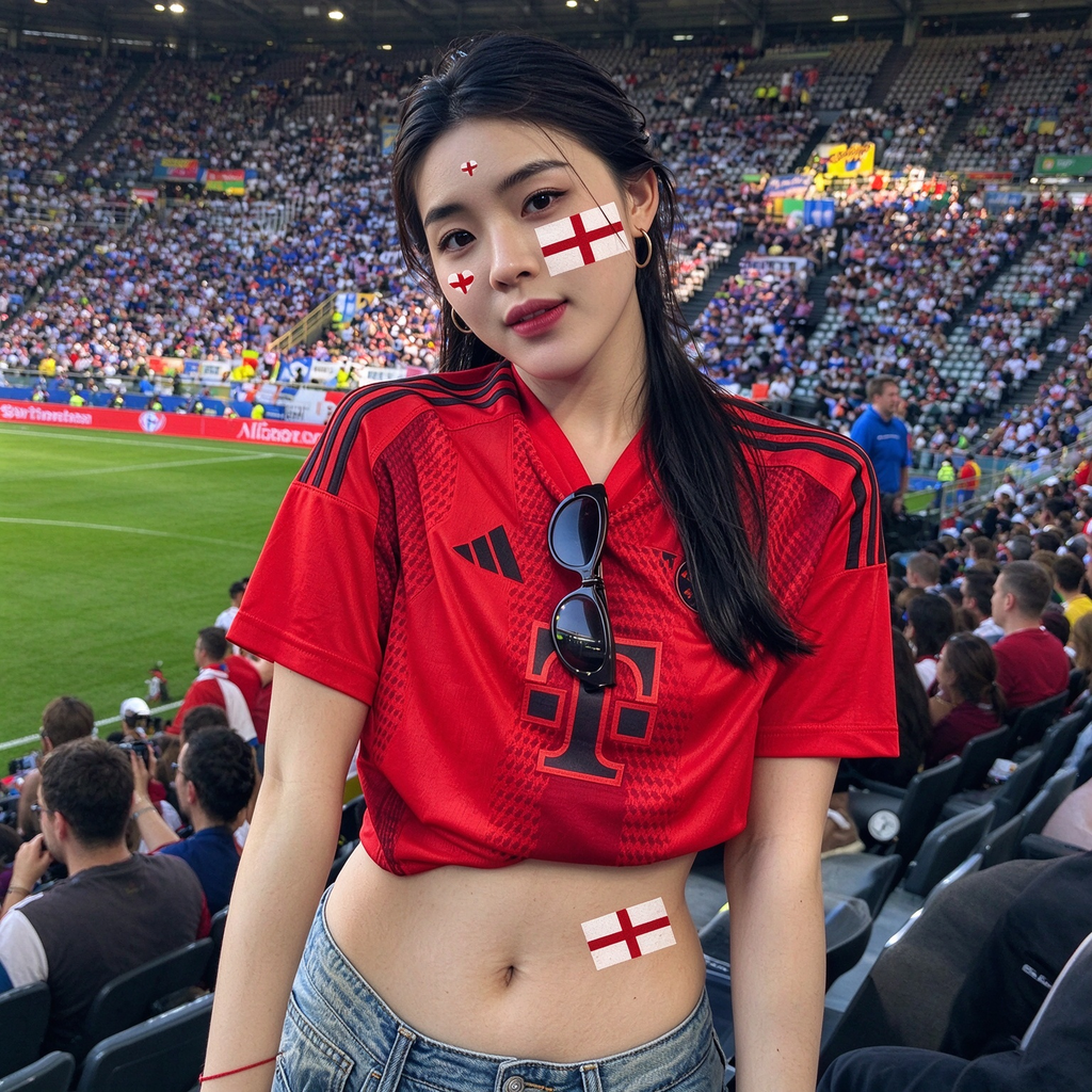 England St George's Cross Flag Face Tattoos