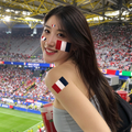 France Flag Face Tattoos