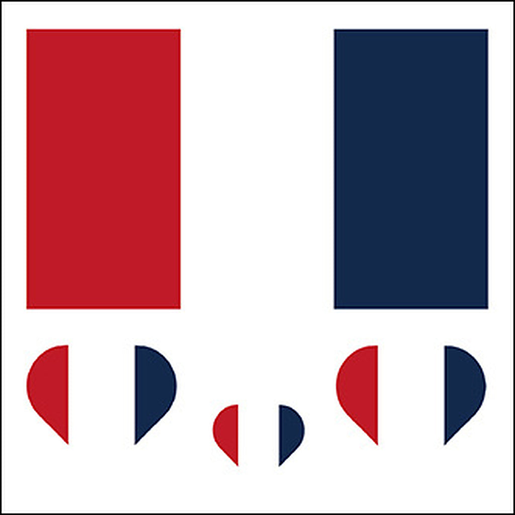 France Flag Face Tattoos