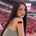 Germany Flag Heart Face Tattoos