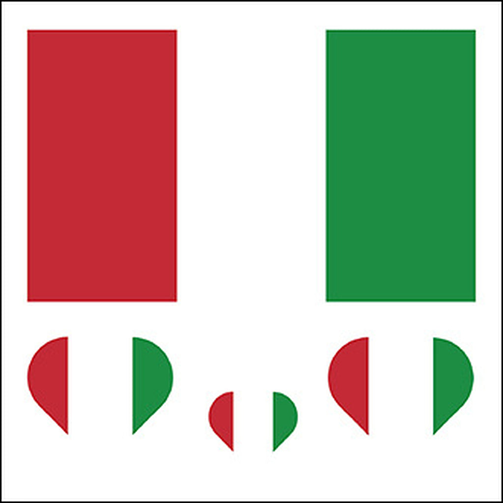 Italy Flag Face Tattoos