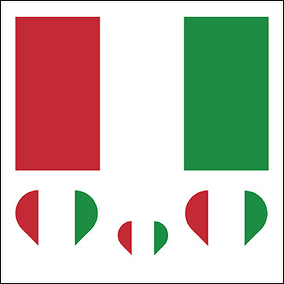 Italy Flag Face Tattoos