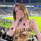 Qatar Flag Face Tattoos