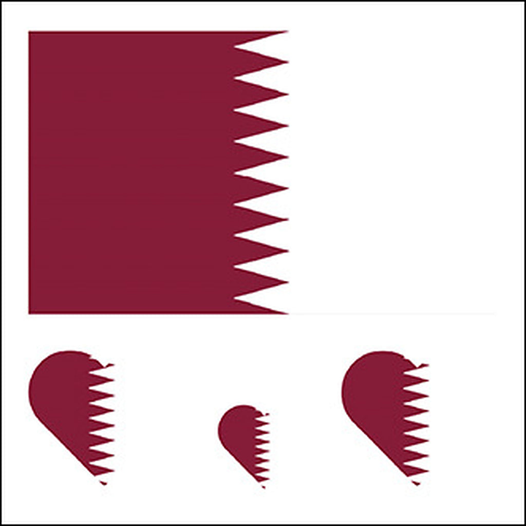 Qatar Flag Face Tattoos