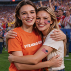 USA Flag Heart Face Tattoos