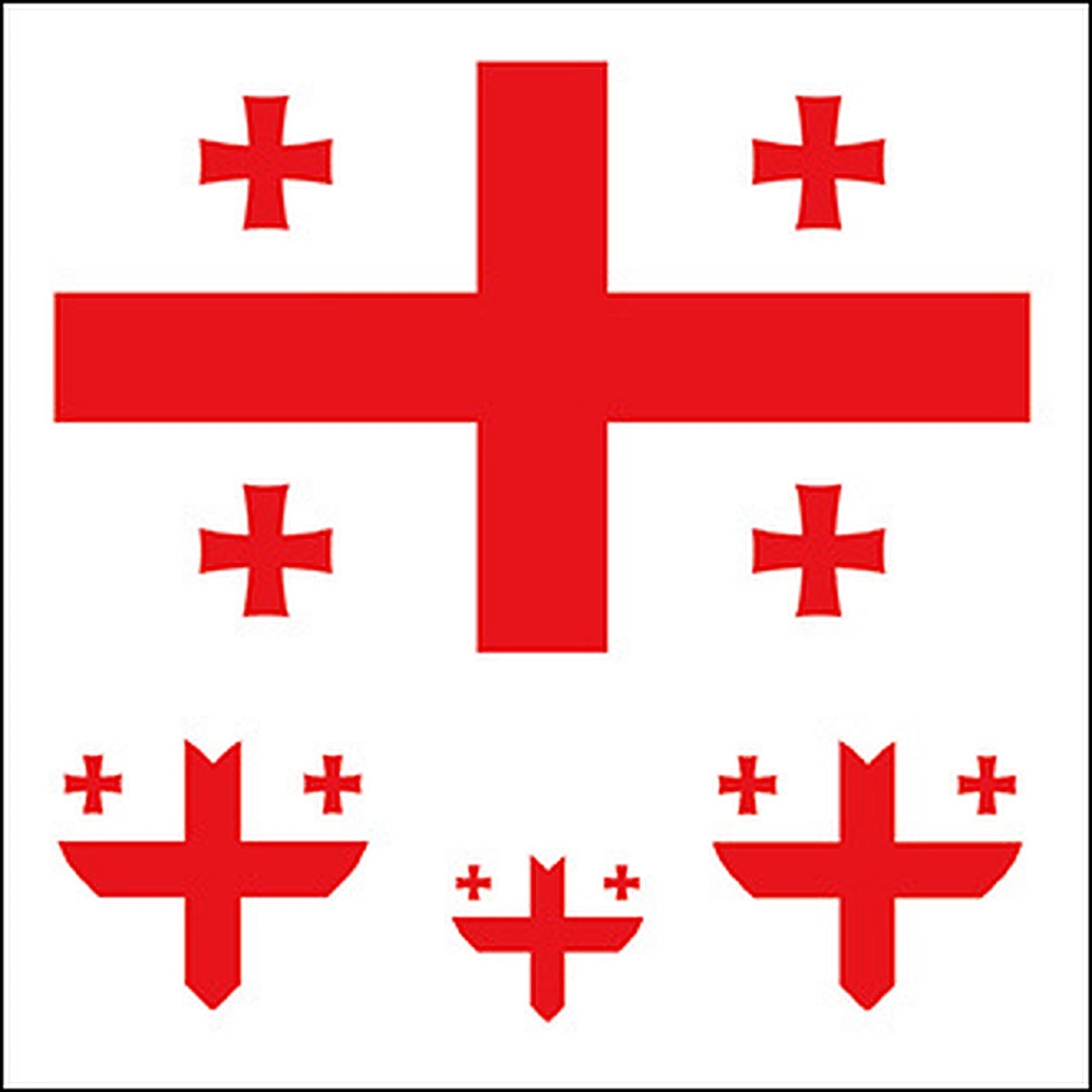 Georgia Flag Heart Face Tattoos