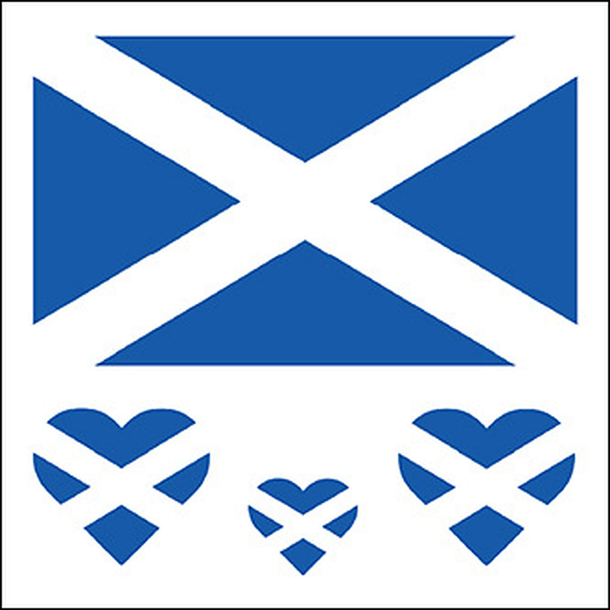 Scotland Flag Heart Face Tattoos