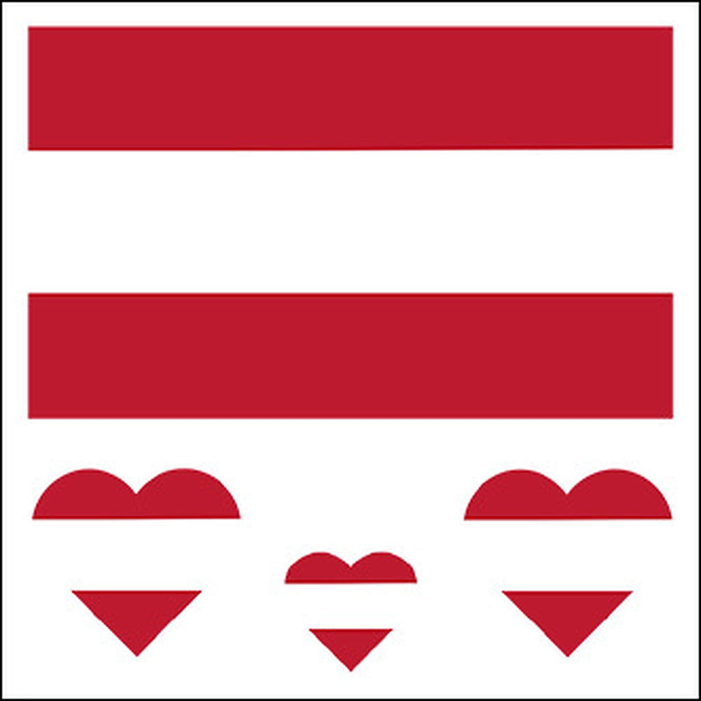 Austria Flag Heart Face Tattoos