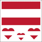 Austria Flag Heart Face Tattoos