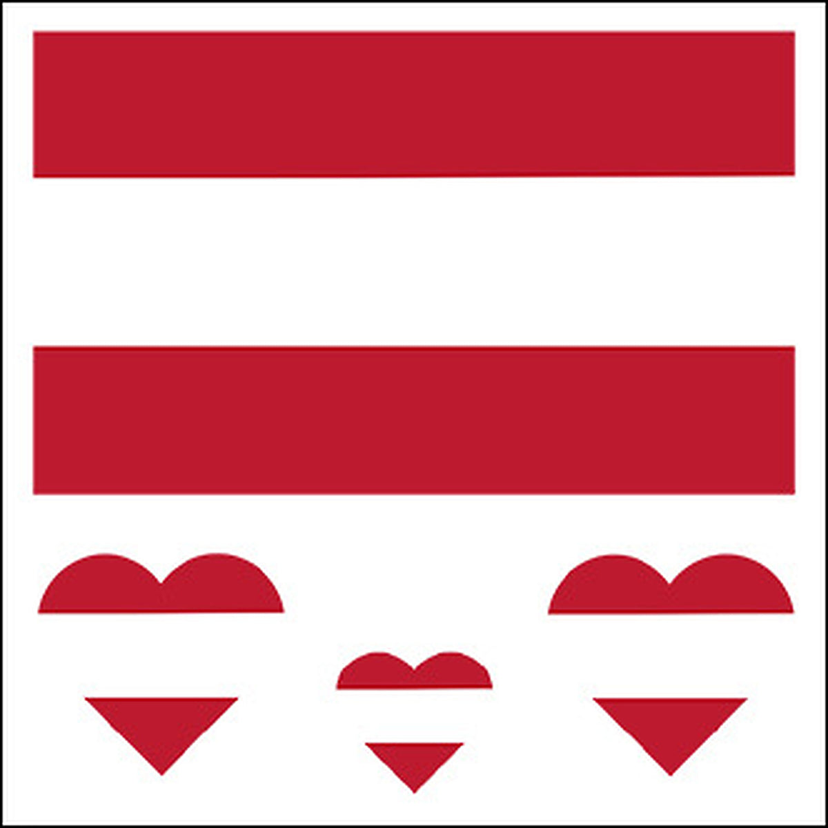 Austria Flag Heart Face Tattoos