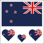 New Zealand Flag Heart Face Tattoos