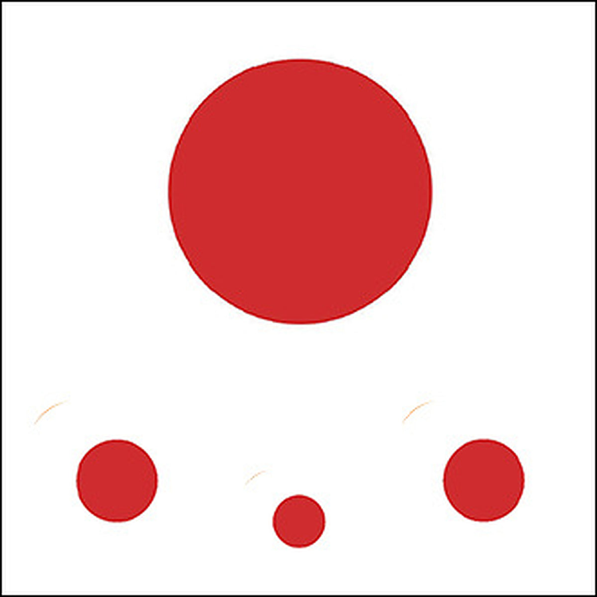 Japan Flag Heart Face Tattoos