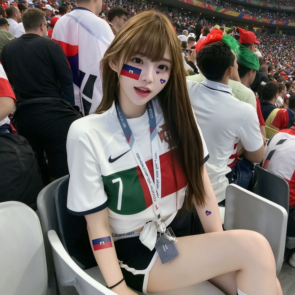 Haiti Flag Heart Face Tattoos