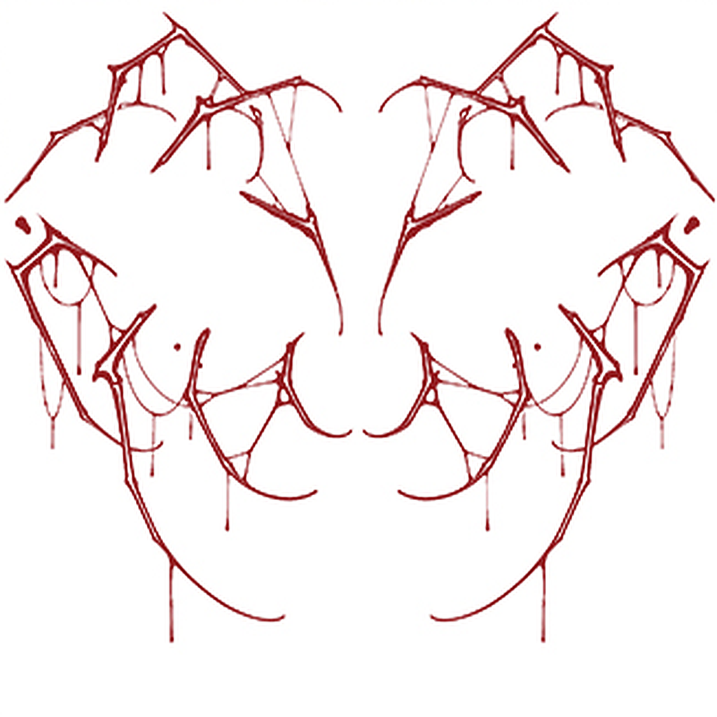 Fangline Tattoo Halloween Decal