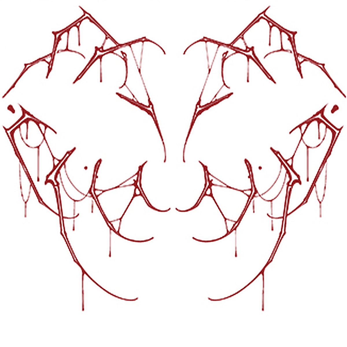 Fangline Tattoo Halloween Decal