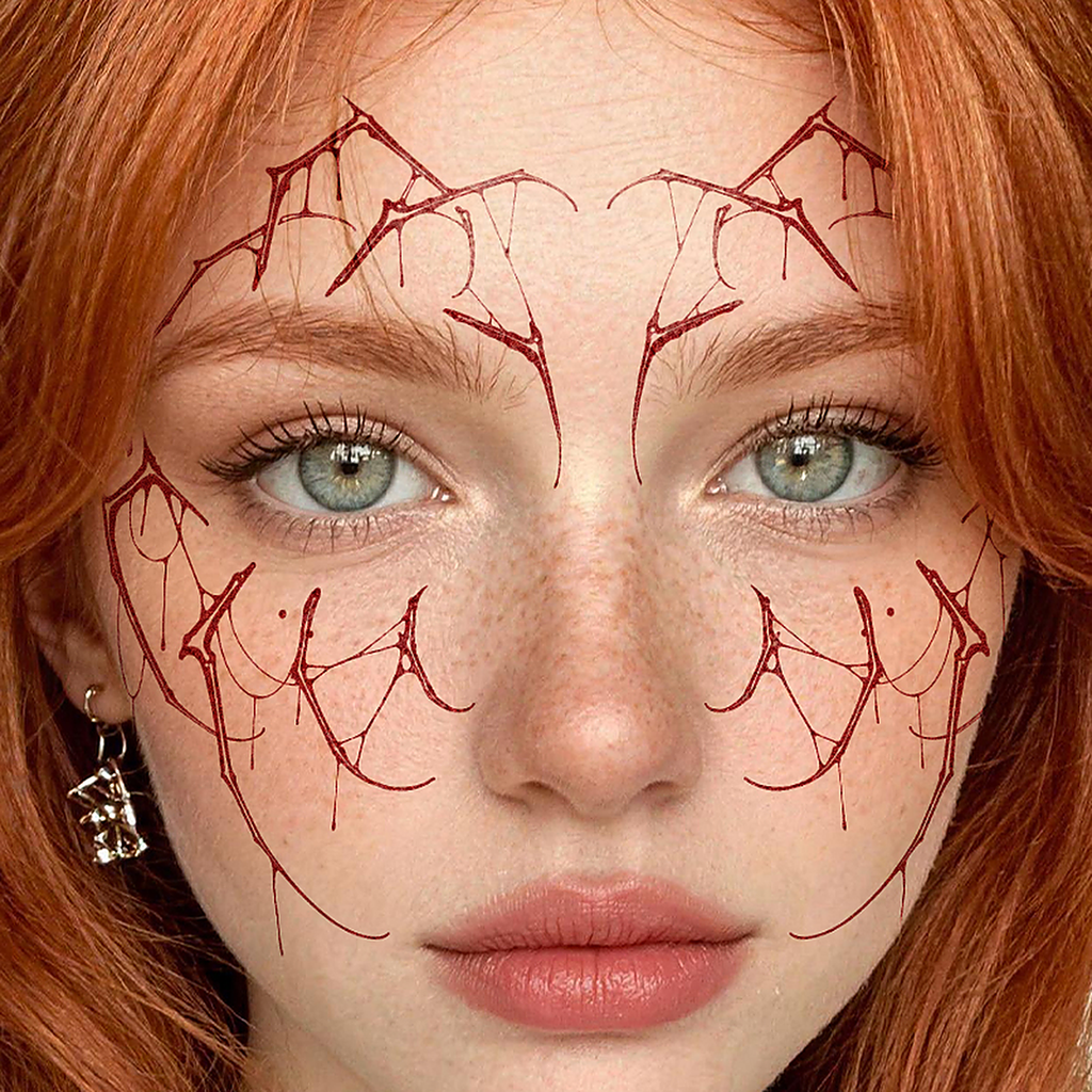 Fangline Tattoo Halloween Decal