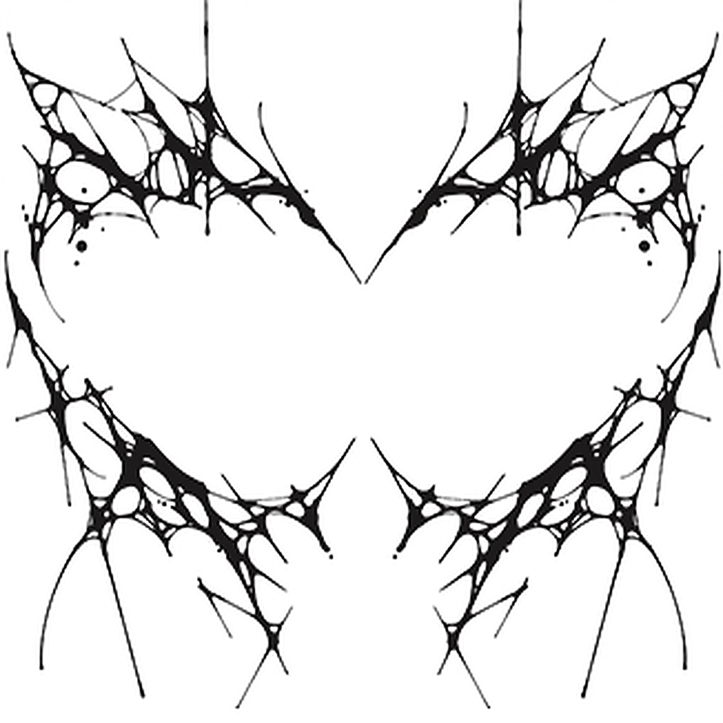 Black Web Tattoo Halloween Decal
