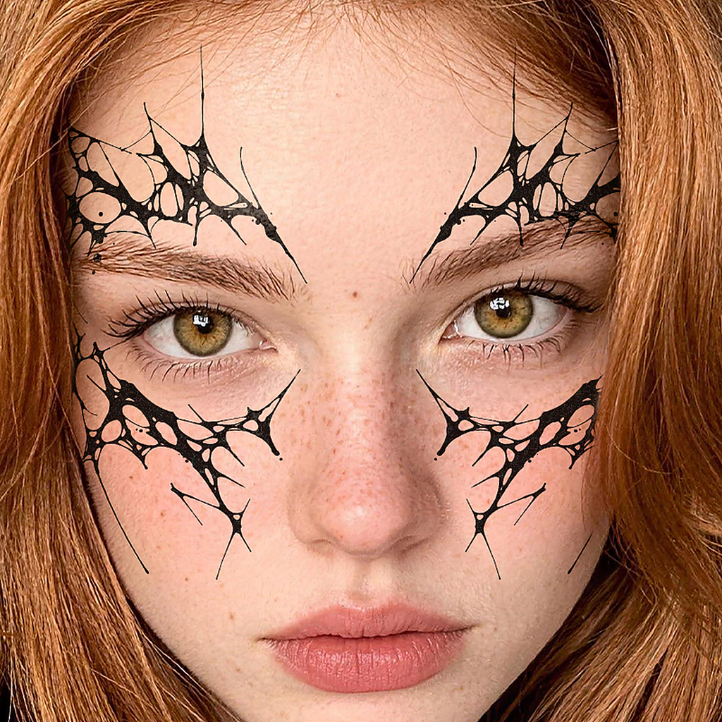 Black Web Tattoo Halloween Decal