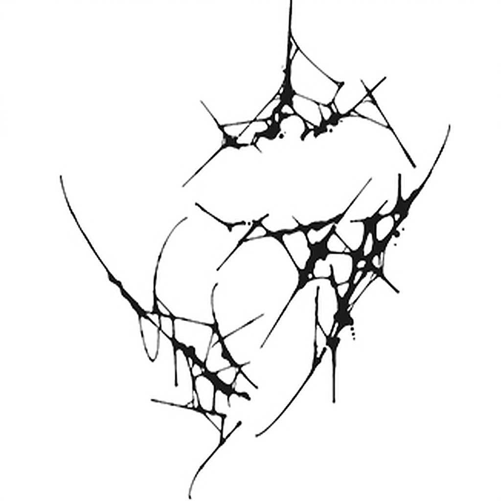 Curve Web Tattoo Halloween Decal