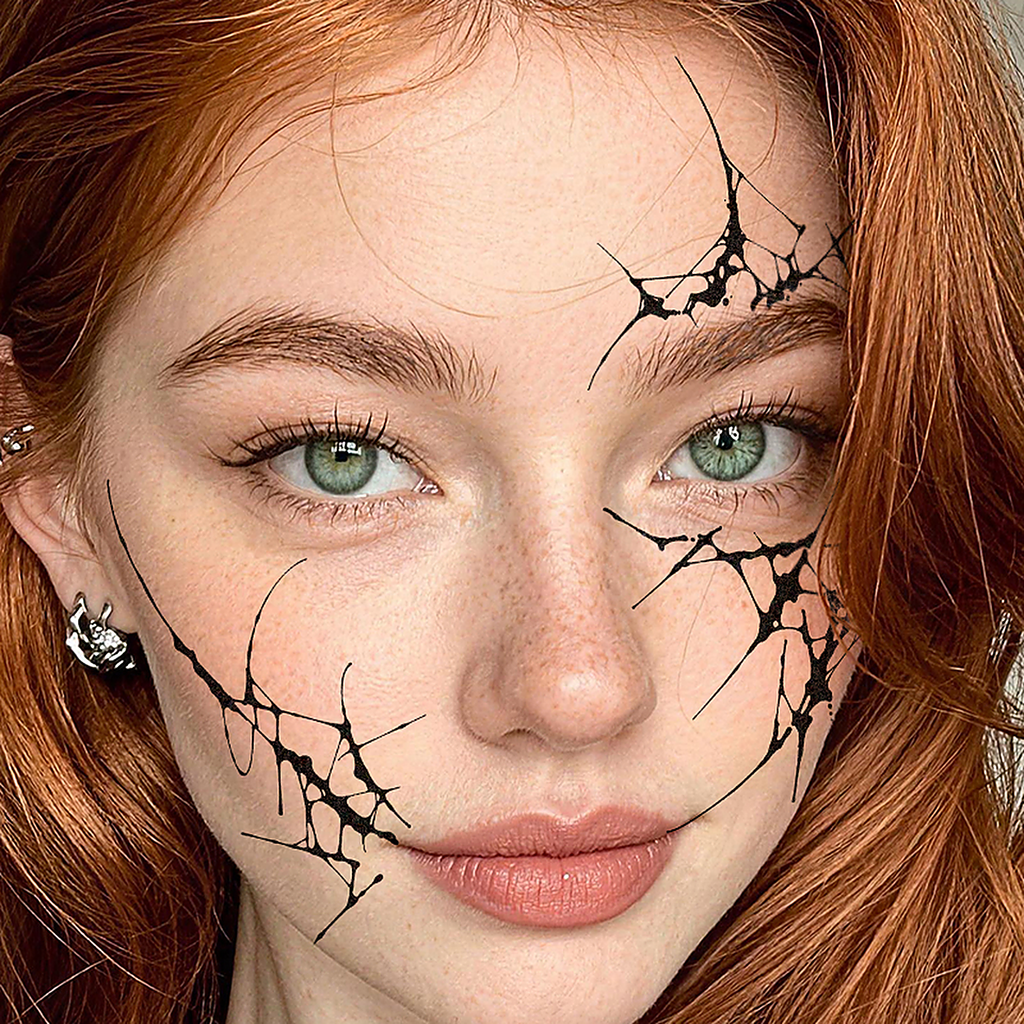 Curve Web Tattoo Halloween Decal