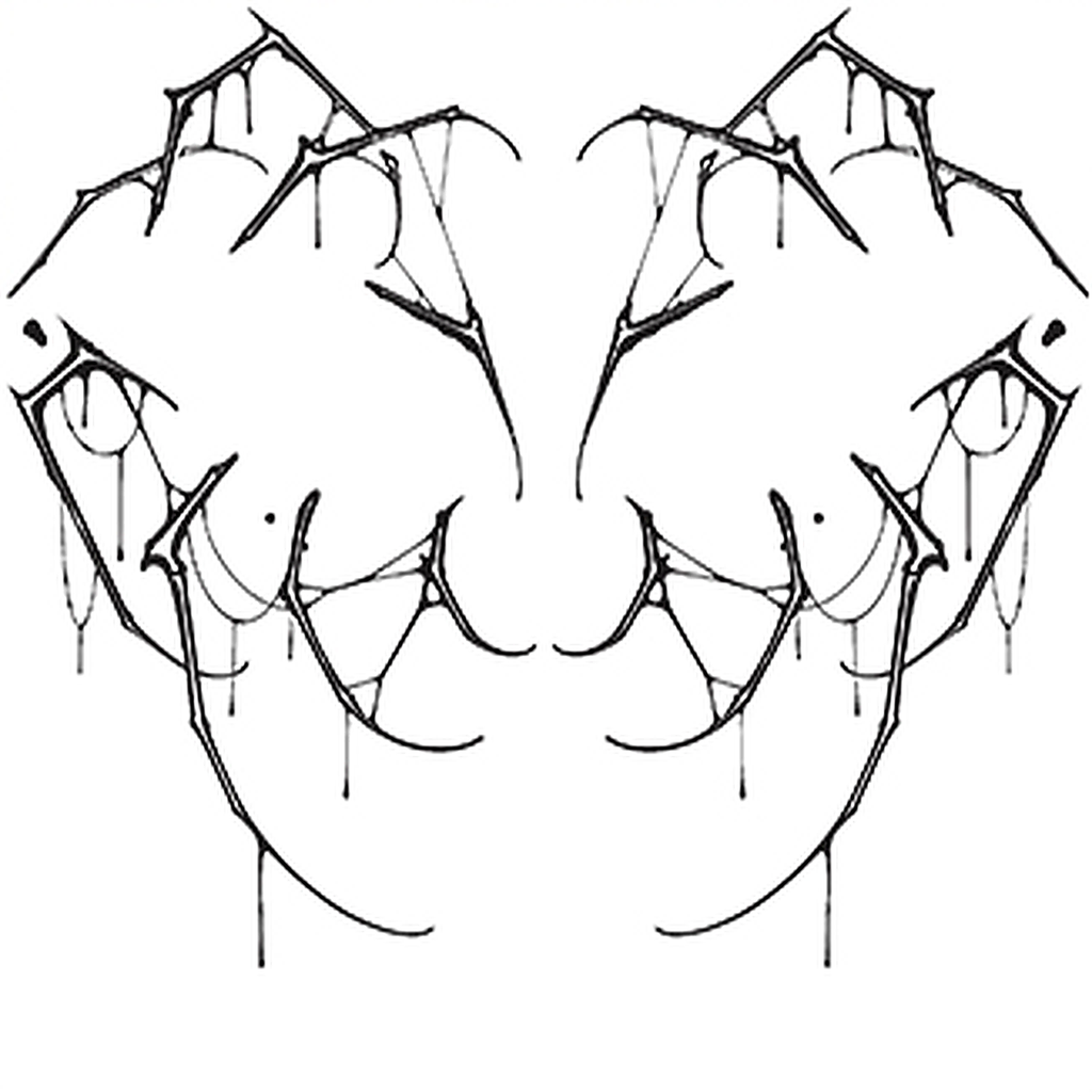 Frame Web Tattoo Halloween Decal
