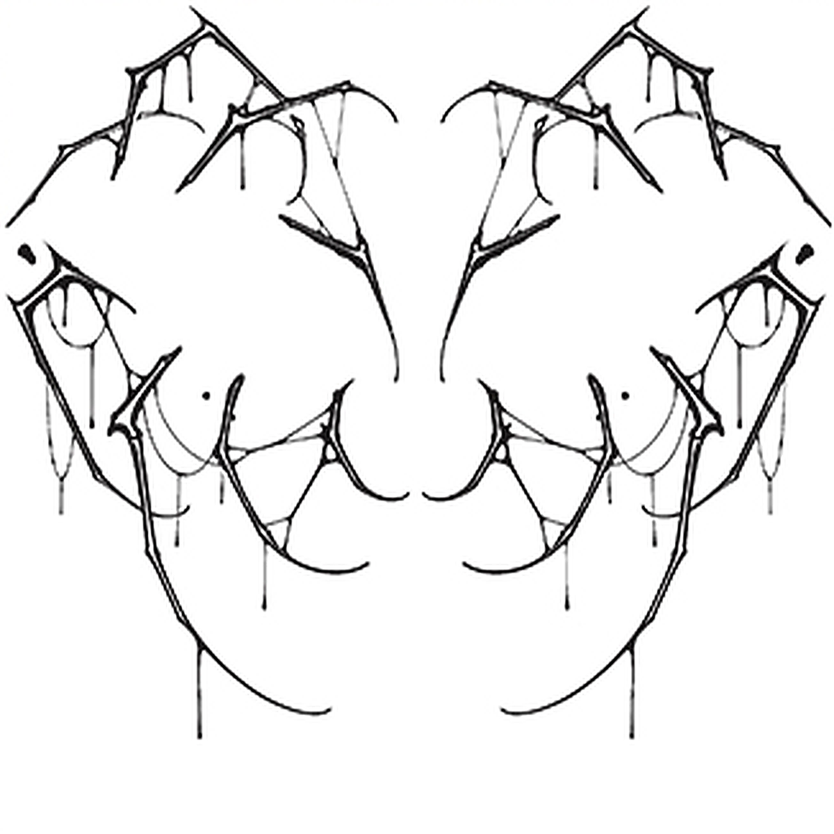 Frame Web Tattoo Halloween Decal