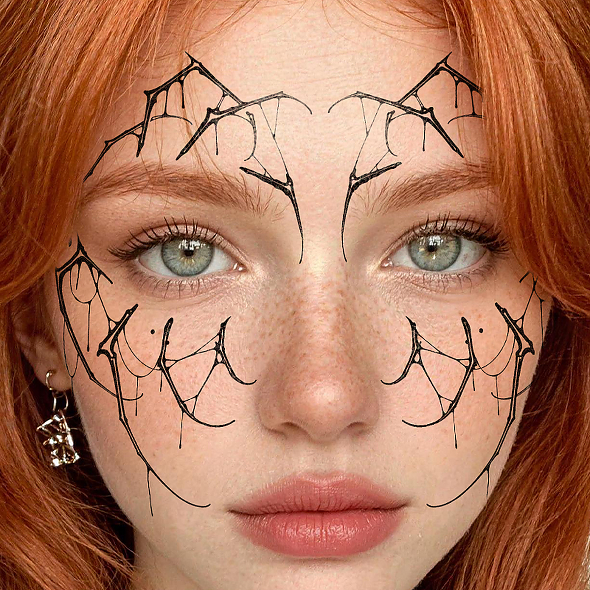 Frame Web Tattoo Halloween Decal