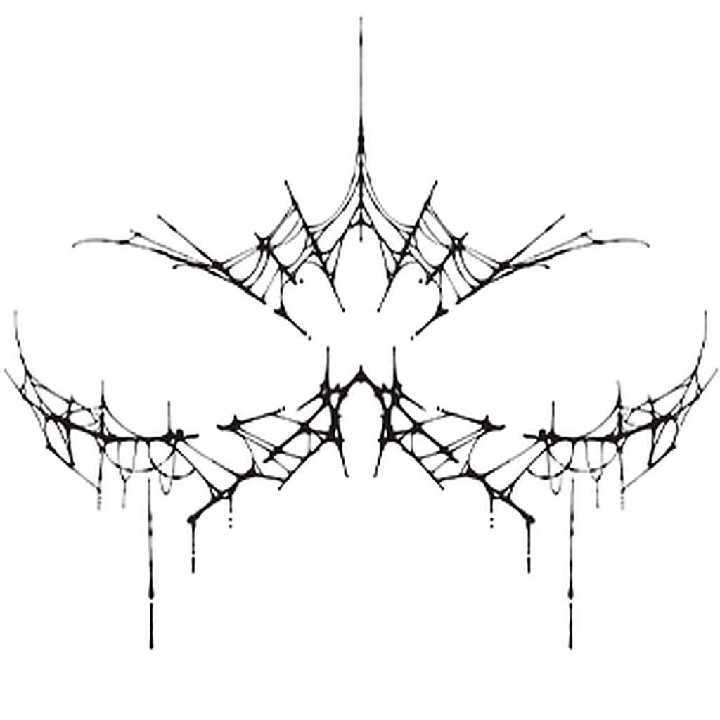Spider Crown Tattoo Halloween Decal