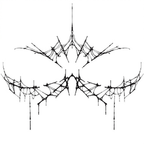 Spider Crown Tattoo Halloween Decal