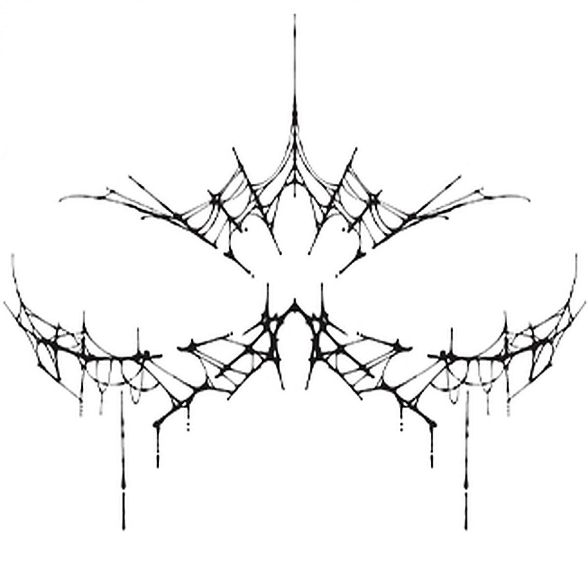 Spider Crown Tattoo Halloween Decal
